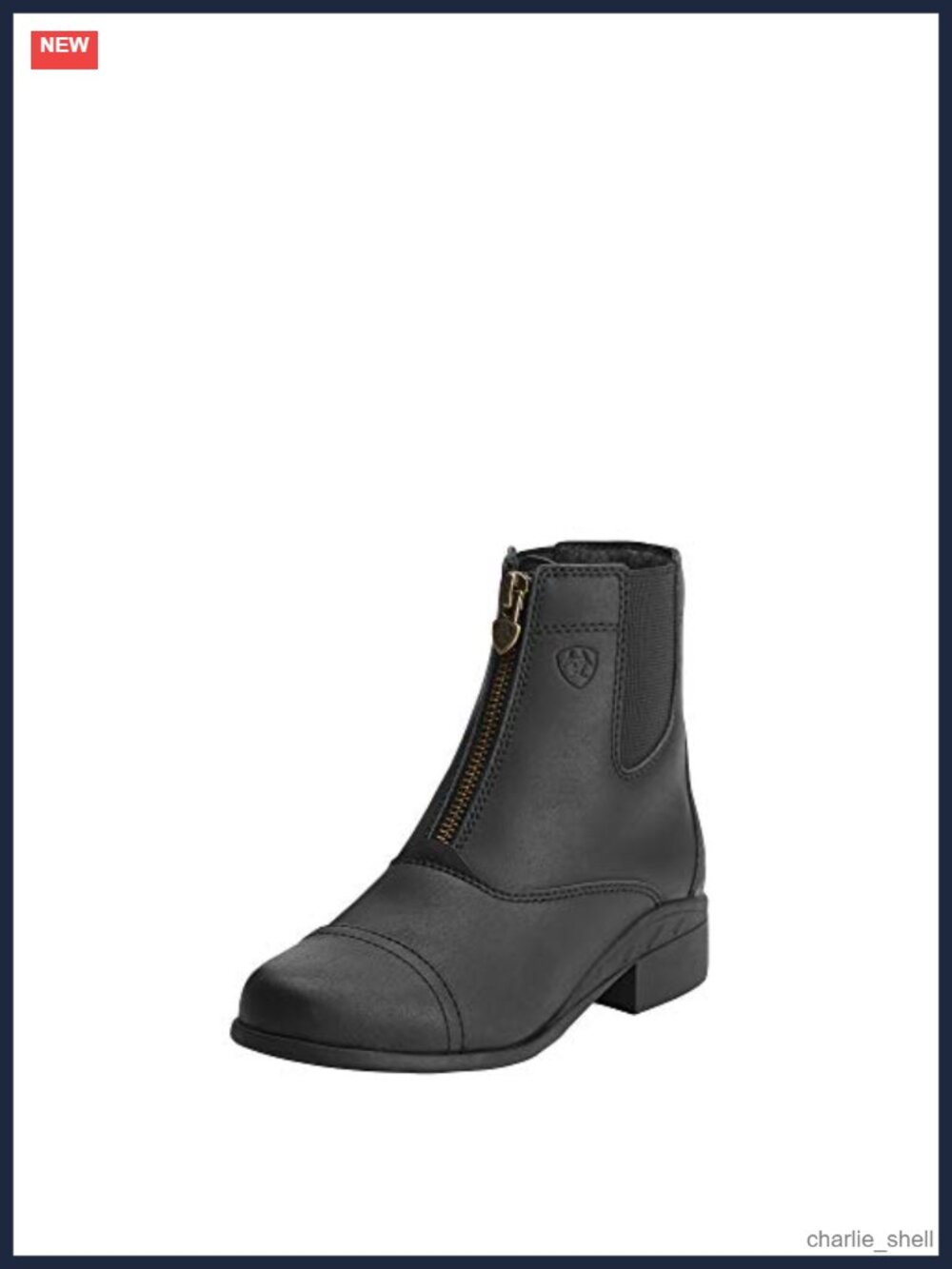 Full-Grain Leather Equestrian Paddock Boots Round Toe Block Heel